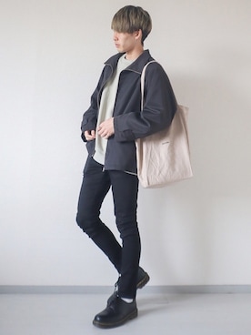 「ペールトーン」｜「アイテム（ブルゾン）」を使った、kotaさん（メンズ・173cm）の春コーディネート