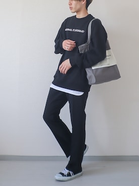 「CREARE -LINO-（クレアーレリノ）のアイテム（スウェット）」を使った、kotaさん（メンズ・173cm）の春コーディネート