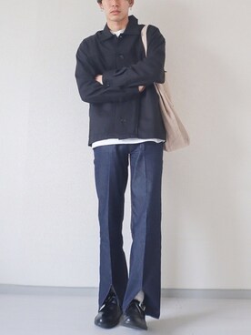 「CREARE -LINO-（クレアーレリノ）のアイテム（デニムジャケット）」を使った、kotaさん（メンズ・173cm）の春コーディネート