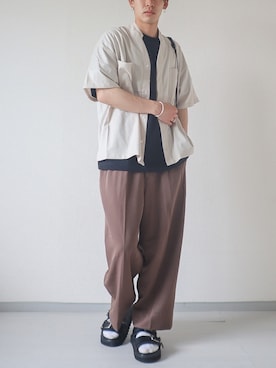 「LUCY（ルーシー）のアイテム（パンツ）」を使った、kotaさん（メンズ・173cm）の春コーディネート