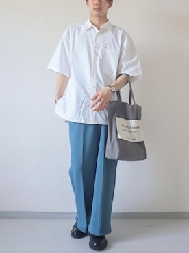「フレアスラックス」｜「アイテム（その他）」を使った、kotaさん（メンズ・173cm）の春コーディネート