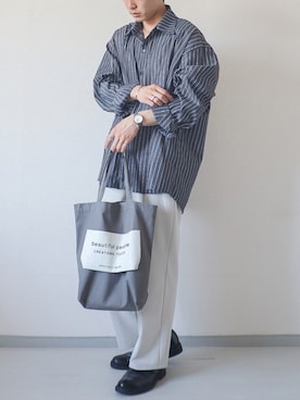 「白パンツコーデ」｜「アイテム（その他）」を使った、kotaさん（メンズ・173cm）の夏コーディネート
