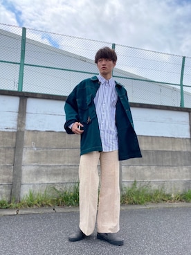 「アイテム（スリッポン）」を使った、児玉 葵さん（メンズ・176cm・20代）の春コーディネート