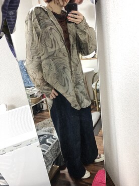 6(ROKU)＞SUKE MARBLE PRINT SHIRT/シャツを使った人気ファッション 