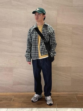 「RECOMMEND  ITEM STYLING」｜「アイテム（帽子）」を使った、紙屋和磨さん（メンズ・165cm）の冬コーディネート
