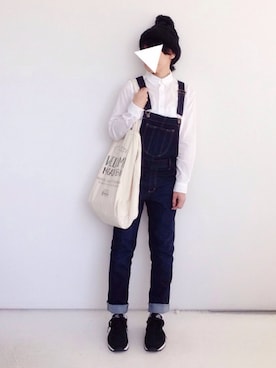 「ROPE' PICNIC（ロペピクニック）のアイテム（サロペット/オーバーオール）」を使った、SACHIさん（レディース・150cm）の秋コーディネート