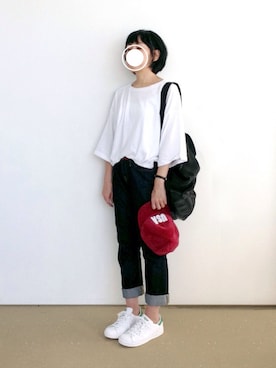 「ボーイフレンドデニム」｜「アイテム（その他）」を使った、SACHIさん（レディース・150cm）の秋コーディネート
