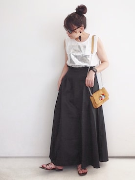 「Settimissimo（セッティミッシモ）のアイテム（アクセサリー）」を使った、SACHIさん（レディース・150cm）の夏コーディネート