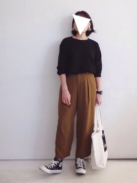 「MICOAMERI（ミコアメリ）のアイテム（バッグ）」を使った、SACHIさん（レディース・150cm）の秋コーディネート