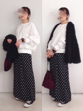 「KOBE LETTUCE（コウベレタス）のアイテム（ノーカラージャケット）」を使った、SACHIさん（レディース・150cm）の秋コーディネート