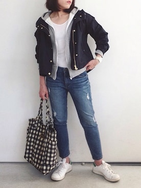 「acrylicのアイテム」を使った、SACHIさん（レディース・150cm）の春コーディネート