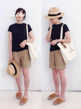 「La TOTALITE（ラトータリテ）のアイテム」を使った、SACHIさん（レディース・150cm）の夏コーディネート