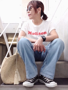 「acrylicのアイテム」を使った、SACHIさん（レディース・150cm）の夏コーディネート