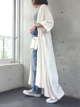 「PAPILLONNER（パピヨネ）のアイテム（PC・スマホグッズ/家電）」を使った、SACHIさん（レディース・150cm）の夏コーディネート
