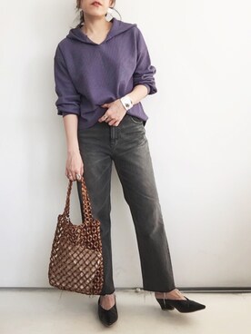「STUDIOUS（ステュディオス）のアイテム（バングル/リストバンド）」を使った、SACHIさん（レディース・150cm）の春コーディネート