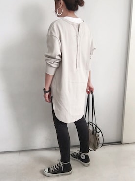 「DRWCYS（ドロシーズ）のアイテム（パンツ）」を使った、SACHIさん（レディース・150cm）の春コーディネート