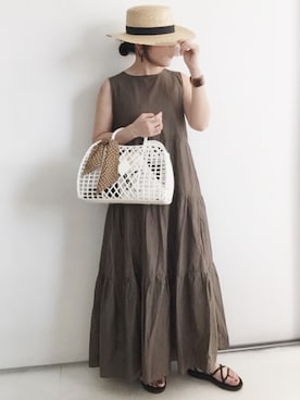 「MAISON DE REEFUR（メゾンドリーファー）のアイテム（ピアス（両耳用））」を使った、SACHIさん（レディース・150cm）の春コーディネート