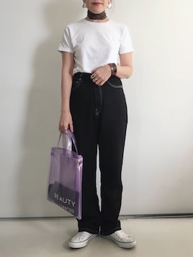 「CLEA（クレア）のアイテム（財布/小物）」を使った、SACHIさん（レディース・150cm）の夏コーディネート