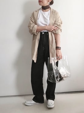 「CLEA（クレア）のアイテム（財布/小物）」を使った、SACHIさん（レディース・150cm）の夏コーディネート