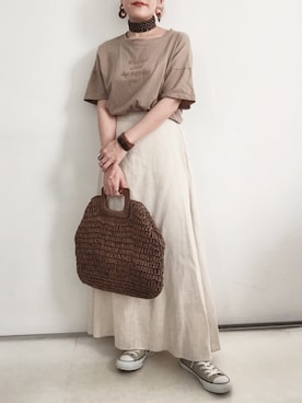 「CLEA（クレア）のアイテム（財布/小物）」を使った、SACHIさん（レディース・150cm）の夏コーディネート