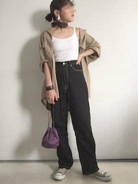 「CLEA（クレア）のアイテム（財布/小物）」を使った、SACHIさん（レディース・150cm）の夏コーディネート