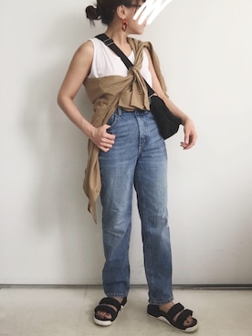 「MAISON DE REEFUR（メゾンドリーファー）のアイテム（ピアス（両耳用））」を使った、SACHIさん（レディース・150cm）の夏コーディネート