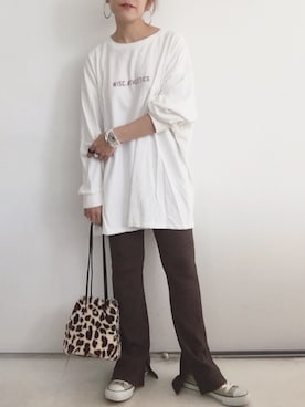 「STUDIOUS（ステュディオス）のアイテム（バングル/リストバンド）」を使った、SACHIさん（レディース・150cm）の秋コーディネート
