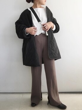 「やっぱりストリートが好き」｜「アイテム（ノーカラージャケット）」を使った、SACHIさん（レディース・150cm）の秋コーディネート