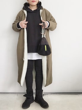 「DHOLIC（ディーホリック）のアイテム（その他アウター）」を使った、SACHIさん（レディース・150cm）の冬コーディネート