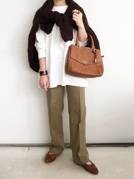 「CLEA（クレア）のアイテム（リング）」を使った、SACHIさん（レディース・150cm）の秋コーディネート