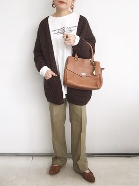 「CLEA（クレア）のアイテム（リング）」を使った、SACHIさん（レディース・150cm）の秋コーディネート