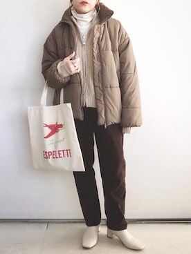 「Another Edition（アナザーエディション）のアイテム（その他パンツ）」を使った、SACHIさん（レディース・150cm）の冬コーディネート