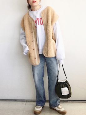 「DHOLIC STYLE（ディーホリックスタイル）のアイテム（その他アウター）」を使った、SACHIさん（レディース・150cm）の冬コーディネート