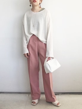 「DHOLIC（ディーホリック）のアイテム（ピアス（両耳用））」を使った、SACHIさん（レディース・150cm）の春コーディネート