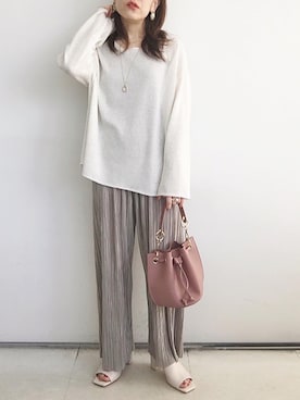 「DHOLIC（ディーホリック）のアイテム（ピアス（両耳用））」を使った、SACHIさん（レディース・150cm）の春コーディネート