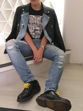 「Guess Jeans 」｜GUESS JAPANさん（レディース・174cm）の秋コーディネート