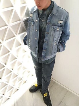 「Guess Jeans 」｜GUESS JAPANさん（メンズ・175cm）の秋コーディネート