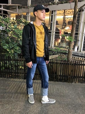 「Guess Jeans 」｜GUESS JAPANさん（メンズ・168cm）の秋コーディネート