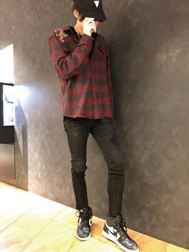 「Guess Jeans 」｜GUESS JAPANさん（メンズ・181cm）の秋コーディネート