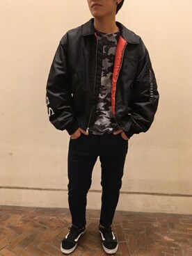 「Guess Jeans 」｜GUESS JAPANさん（メンズ・173cm）の秋コーディネート