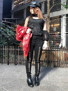 「Guess Jeans 」｜GUESS JAPANさん（レディース・154cm）の冬コーディネート