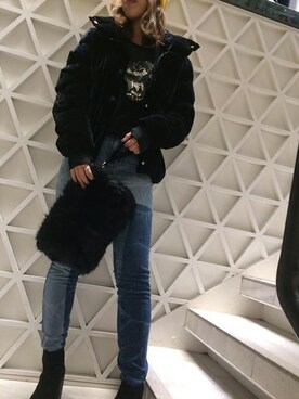 「Down Jacket 」｜GUESS JAPANさん（レディース・164cm）の冬コーディネート