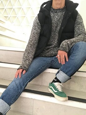 「Guess Jeans 」｜「アイテム（ジャケット/アウター）」を使った、GUESS JAPANさん（メンズ・170cm）の冬コーディネート