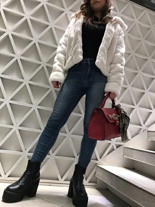 guess dessie faux fur jacket