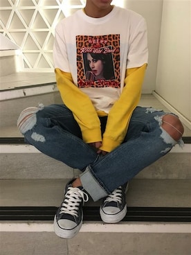 GUESS JAPANさん（メンズ・174cm）の春コーディネート