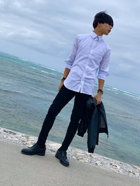「Guess（ゲス）のアイテム（その他アウター）」を使った、GUESS JAPANさん（メンズ・176cm）の秋コーディネート