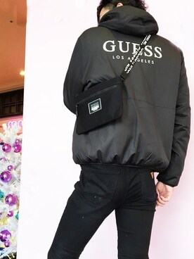 「バッグ」｜「アイテム（その他アウター）」を使った、GUESS JAPANさん（メンズ・187cm）の冬コーディネート