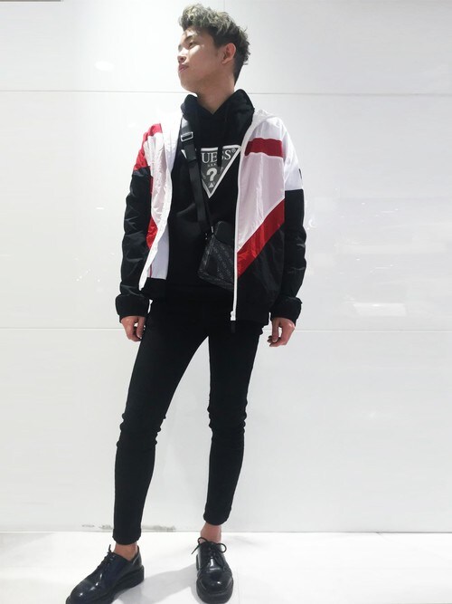 guess pullover windbreaker