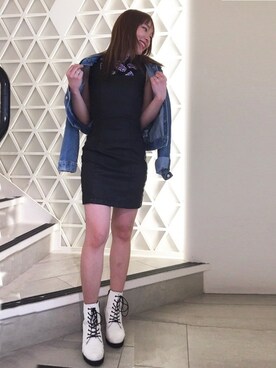 「guess渋谷」｜GUESS JAPANさん（レディース・160cm）の冬コーディネート