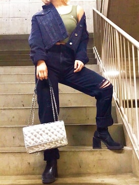 「guess錦糸町」｜GUESS JAPANさん（レディース・152cm）の春コーディネート